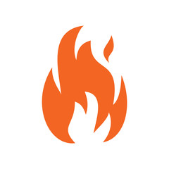 Flame orange icon on white background for graphic and web design, Modern simple vector sign. Internet concept. Trendy symbol for website design web button or mobile app