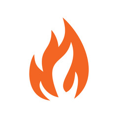 Flame orange icon on white background for graphic and web design, Modern simple vector sign. Internet concept. Trendy symbol for website design web button or mobile app