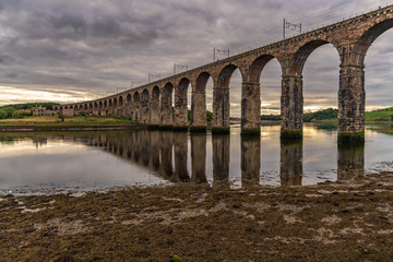 Royal Border Bridge over the River Tweed in Berwick-upon-Tweed, Northumberland, England, UK