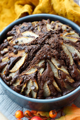 Torta pere e cioccolato