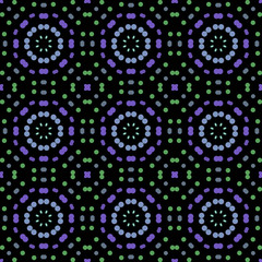 Seamless abstract pattern background with a variety of colored circles.