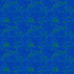 Seamless background pattern with colored diverse doodles.