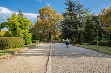 City park in Sandanski, Bulgaria