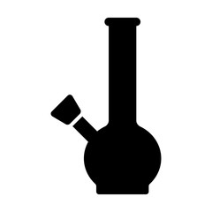 Billy bong water pipe filtration device flat vector icon for apps and websites