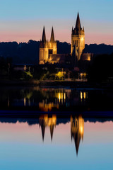 Fototapeta na wymiar Cathedral Reflections, Truro, Cornwall. Stylised photographic art.