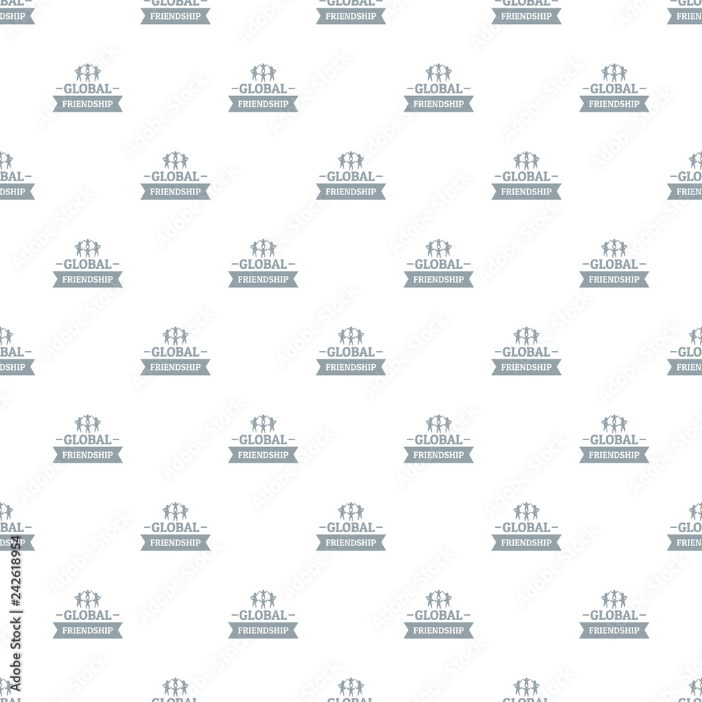 Poster global friendship pattern vector seamless repeat for any web design