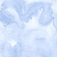 Light blue watercolor frame with torn strokes and stripes. Abstract background for design, layouts and patterns.