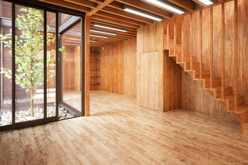 Contemporary Eco House Architecture - 3d visualization