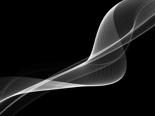 Abstract Black And White Wave Design