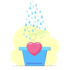 Love Rain Illustration Vector