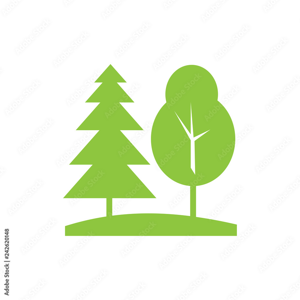 Fototapete Forest icon on white background for graphic and web design, Modern simple vector sign. Internet concept. Trendy symbol for website design web button or mobile app