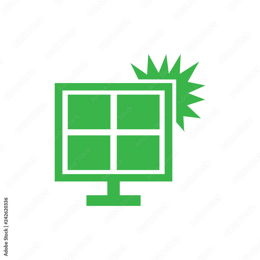 Fototapete Solar light panel icon on white background for graphic and web design, Modern simple vector sign. Internet concept. Trendy symbol for website design web button or mobile app