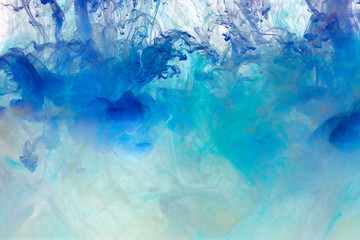 Color ink in water abstract