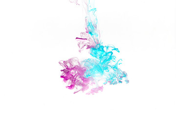 Color ink in water abstract