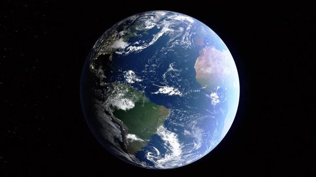 Realistic 3d animated earth showing the borders of the country Kuwait and the capital Kuwait City in 4K resolution