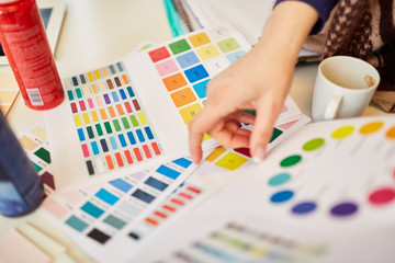 Farbpalette zur Auswahl in einem Workshop