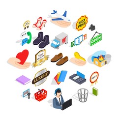 Entrepreneur icons set. Isometric set of 25 entrepreneur vector icons for web isolated on white background