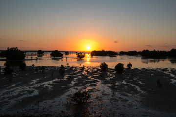 beautiful sunset of Ibo Island in Mozambique