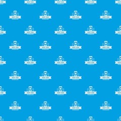 Smart technology pattern vector seamless blue repeat for any use