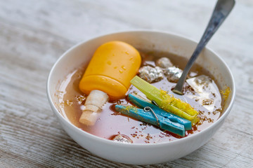 Plastic waste as food metaphor