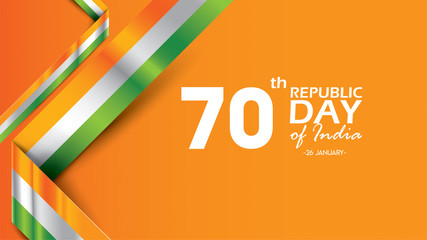 Happy Indian Republic day Vector illustration or background for 26 January celebration poster or banner background Vector