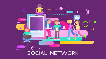 Social Media Concept Banner