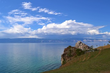  Majestic lake Baikal in summer.