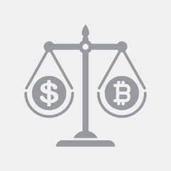 Balance with dollar and bitcoin