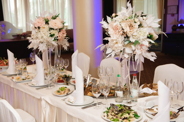 wedding banquet in a restaurant, party in a restaurant