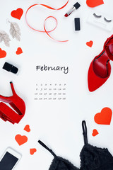 Creative calendar for February 2019