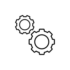 Gear Line Vector Icon, logo on white background