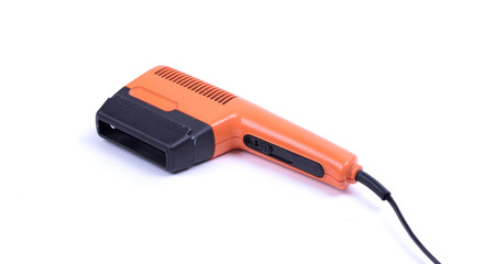 Old hairdryer isolated