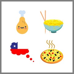 4 sauce icon. Vector illustration sauce set. pizza and spaghetti icons for sauce works