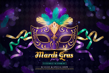 Mardi gras party - obrazy, fototapety, plakaty