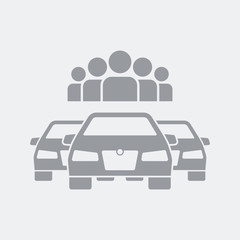 Carsharing application concept icon