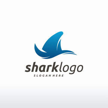 Shark logo designs concept vector, Deep Ocean logo