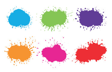 Obrazy na Plexi  Set of colorful blots