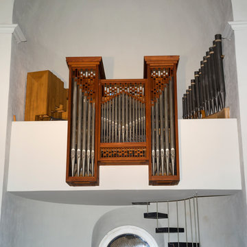 Modern very small organ in litle church