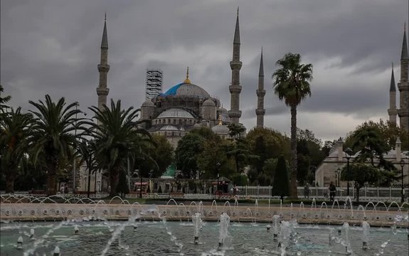 Timelapse Video , The Blue Mosque, Istanbul, Turkey