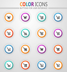 Shopping Bascket icons set