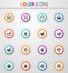 Shopping Bascket icons set