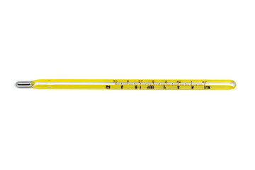The rectal thermometer on the white background