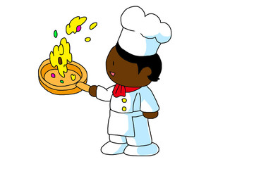 コックさん　黒人さん