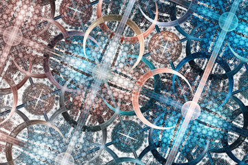 Abstract fantasy ornament pattern. Creative fractal design for greeting cards or t-shirts..