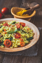 Millet stir-fry with vegetables