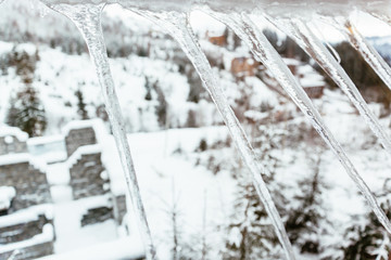 icicles on the roof