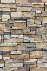 Garden poster Stones Abstract stone tile texture brick wall background.