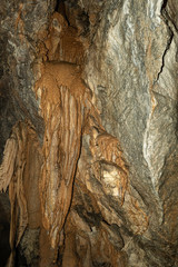 Cave with stalactites and stalagmites - Tuscany Italy
