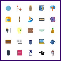 25 object icon. Vector illustration object set. notebook and notebooks icons for object works