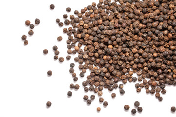 Black pepper peas, isolated on white